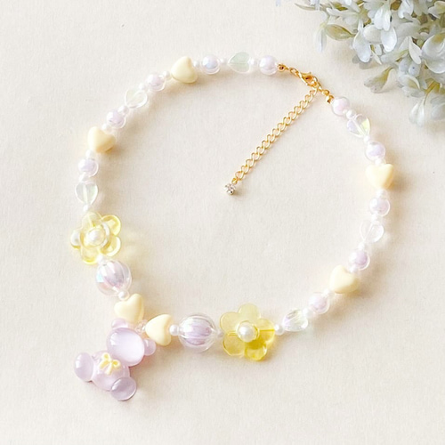 little princess＊ jelly bear - purple キッズイヤリング キッズ