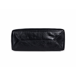 トートバッグ 縦長 A4 本革 レザー ヌメ革 肩掛け シンプル カジュアル ビジネス メンズ レディース ブラック 黒 10枚目の画像