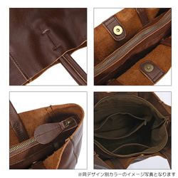 トートバッグ 縦長 A4 本革 レザー ヌメ革 肩掛け シンプル カジュアル ビジネス メンズ レディース ブラック 黒 7枚目の画像