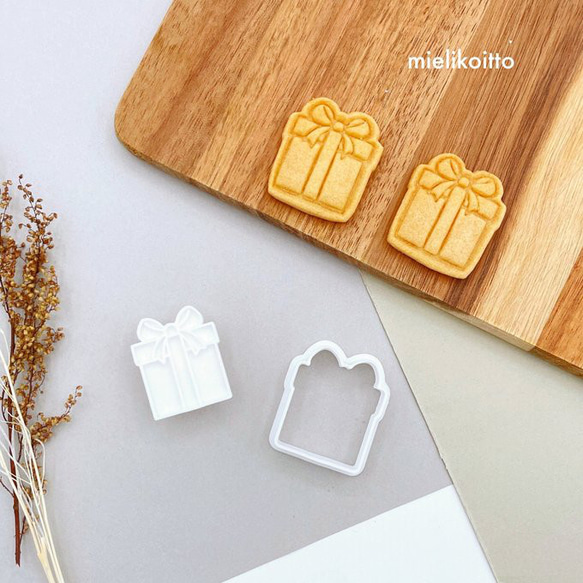 小さなプレゼントボックス【クッキー型・スタンプ型セット】 クッキー