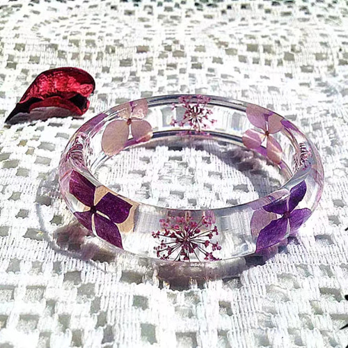 ハンドメイド ブレスレット ハンドメイド 花 バングル リストバンド ブレスレット ドライフラワー