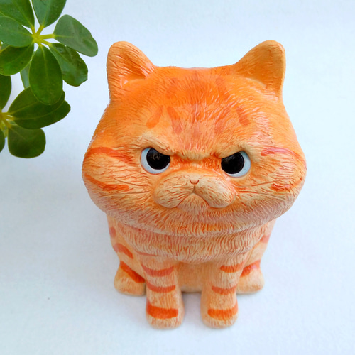 大きな猫人形15cm ネコ好き陶器 受注制作 その他置物 工房