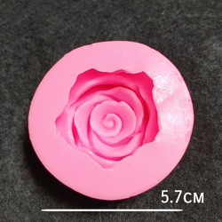 シリコンモールド　シリコン型　薔薇　ばら　キャンドル　キャンドルモールド　アロマストーン　花　型　モールド　立体　韓国　 4枚目の画像