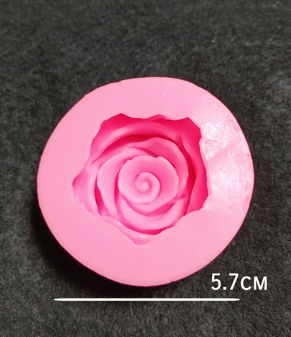 シリコンモールド　シリコン型　薔薇　ばら　キャンドル　キャンドルモールド　アロマストーン　花　型　モールド　立体　韓国　 4枚目の画像