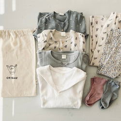 【 BABY 】 巾着袋 4点セット ｜ オムツポーチ ｜ お着替え袋 15枚目の画像