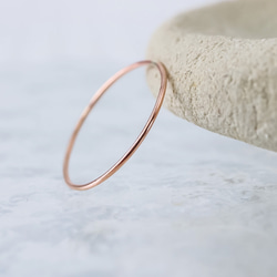 【PG】0.6mm超細磨砂戒指14kgf/金色精緻戒指防過敏Pinky粉紅金 第2張的照片