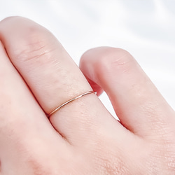 【PG】0.6mm超細磨砂戒指14kgf/金色精緻戒指防過敏Pinky粉紅金 第5張的照片