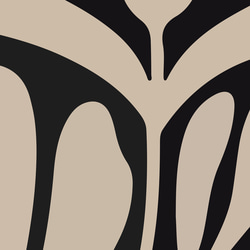 アートポスター モダン 植物モチーフ ブラックとベージュの調和 2枚セット 5452 5枚目の画像