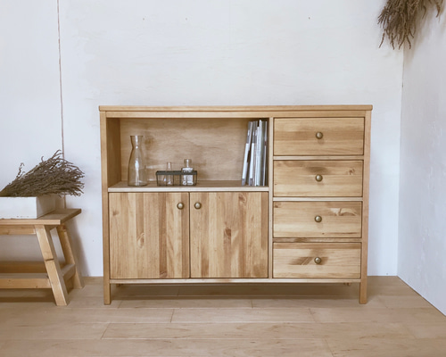 リビングボード　チェスト　ウォールナット サイドボード リビングボード チェスト 洋服タンス 幅90cm