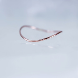 [PG]06mm超細波浪戒指14kgf/金色精緻戒指防過敏粉紅粉金 第2張的照片