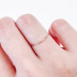 [PG]06mm超細波浪戒指14kgf/金色精緻戒指防過敏粉紅粉金 第5張的照片