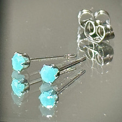 アマゾナイト 〜天の河の石〜 のプチスタッドピアス　サージカルステンレス316L 9枚目の画像