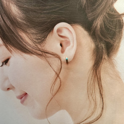 アマゾナイト 〜天の河の石〜 のプチスタッドピアス　サージカルステンレス316L 12枚目の画像