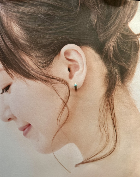 アマゾナイト 〜天の河の石〜 のプチスタッドピアス　サージカルステンレス316L 12枚目の画像