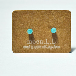 アマゾナイト 〜天の河の石〜 のプチスタッドピアス　サージカルステンレス316L 11枚目の画像