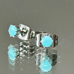 アマゾナイト 〜天の河の石〜 のプチスタッドピアス　サージカルステンレス316L 8枚目の画像