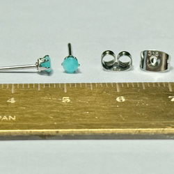 アマゾナイト 〜天の河の石〜 のプチスタッドピアス　サージカルステンレス316L 10枚目の画像