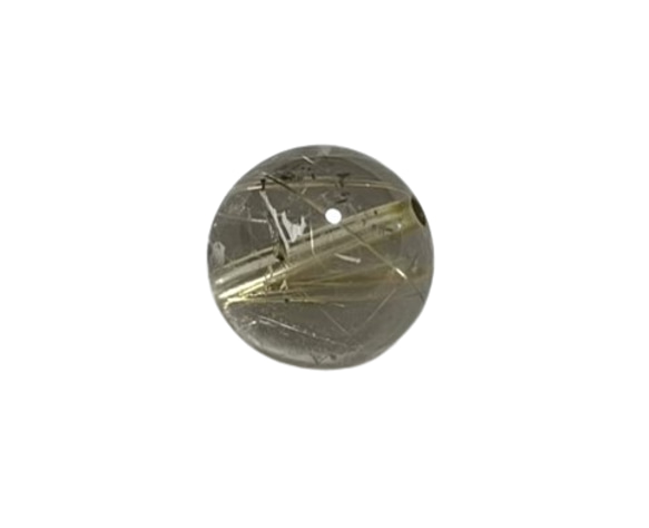 CYA【AAAA 金針水晶 虹入り 11.６mm 粒売】 ルチルクォーツ 天然石ビーズ 現物 9枚目の画像