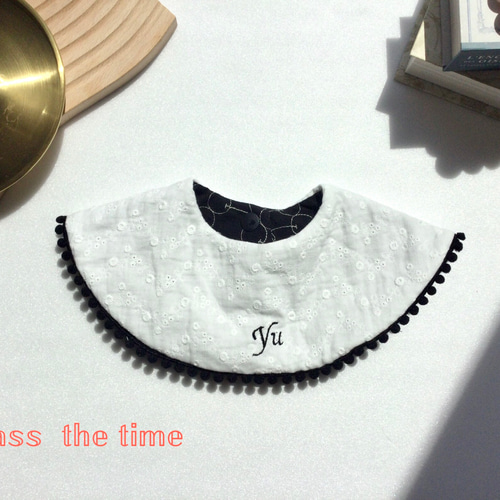 さくらんぼ　ハンドメイドスタイ さくらんぼ リーバシブル 名入り スタイ スタイ・よだれかけ pass the