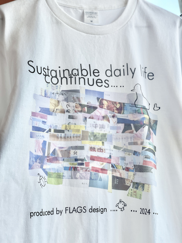 FLAGS Tシャツ「Sustainable daily life continues ... ...」パラアート 3枚目の画像