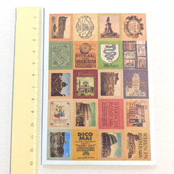 切手風シール　80片（イタリア)　ab-483 9枚目の画像