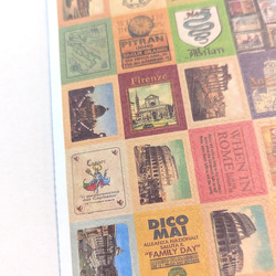 切手風シール　80片（イタリア)　ab-483 8枚目の画像