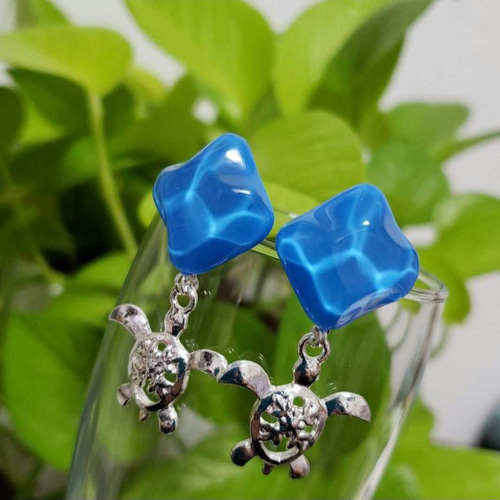 海♡ホヌ ハワイアンジュエリーデザイン ポストピアス ハンドメイド No 