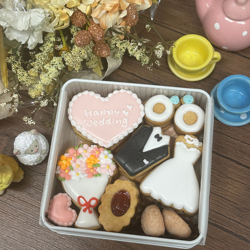 即日発送可 ＊結婚祝いや記念日、内祝いに＊ウェディングアイシング