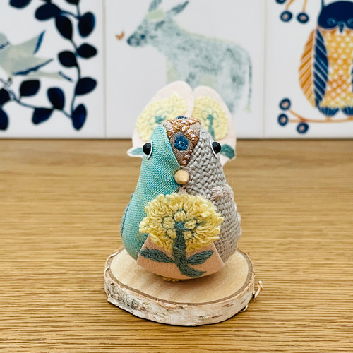 ︎︎◌現品限り︎︎◌⚮̈﻿ミナペルホネンハンドメイド⚮̈﻿お座り小鳥の