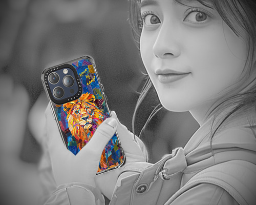 ライオン】スマホケース iPhone16シリーズ対応【差し色
