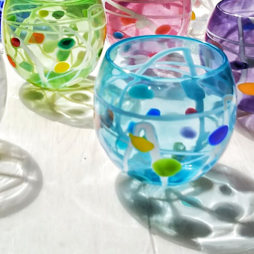 ガラスグラス5個セット　OIRO KOUBOU ヨーヨーグラス5個セット グラス ガラス工房FARO 通販 17691955