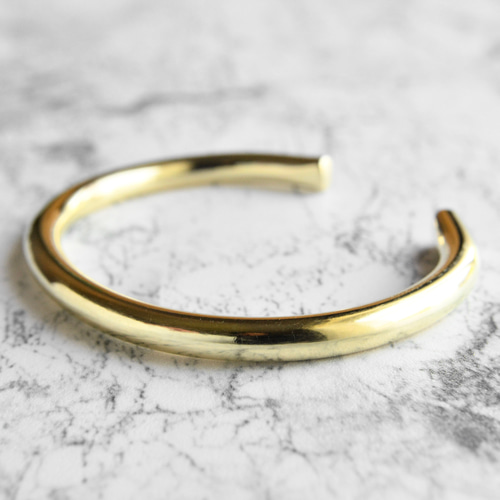 育てるバングルφ5㎜ 極太｜真鍮 ゴールド ブラス 太め シンプル