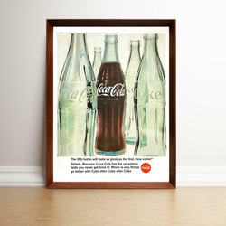 コカコーラ ボトル 1960年代 アメリカ ヴィンテージ 雑誌 広告 額付 ポスター 1枚目の画像