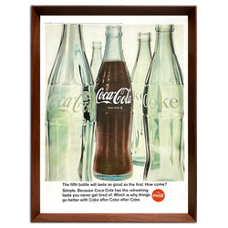 コカコーラ ボトル 1960年代 アメリカ ヴィンテージ 雑誌 広告 額付 ポスター 3枚目の画像