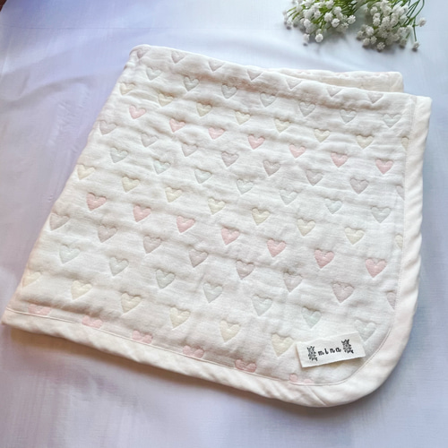 4枚。❤ハート様専用❤みかん⭐やわふわガーゼ×ボア⭐特大