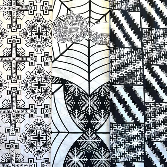 ハギレセット＊3枚組  生地  アフリカ布 アフリカン 小物作り ハンドメイド 手作り 手芸用品 布 2枚目の画像