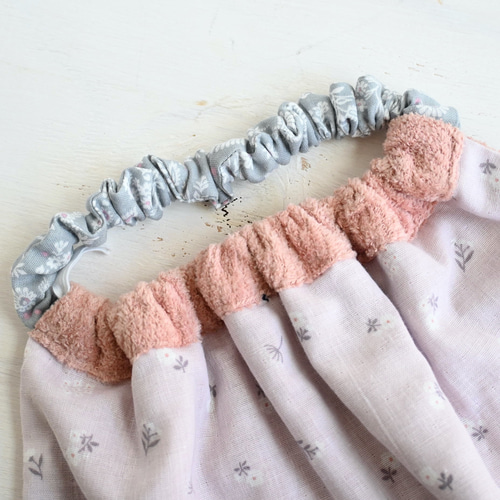 リバーシブルおりこうタオル おりこうエプロン （くすみピンクうさ  