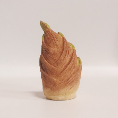 木彫刻 アート 『 筍 』たけのこ 一刀彫 ハンドメイド 彫刻 佐藤史隆