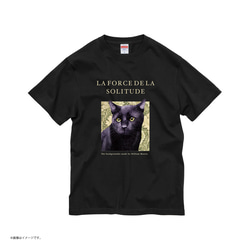 「Black cat」コットンTシャツ/送料無料 5枚目の画像