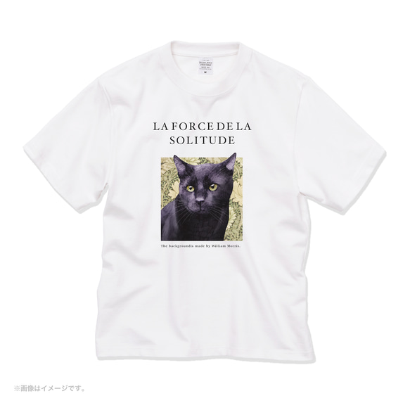 厚みのあるBIGシルエットTシャツ「Black cat」/送料無料 4枚目の画像