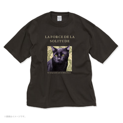 厚みのあるBIGシルエットTシャツ「Black cat」/送料無料 5枚目の画像