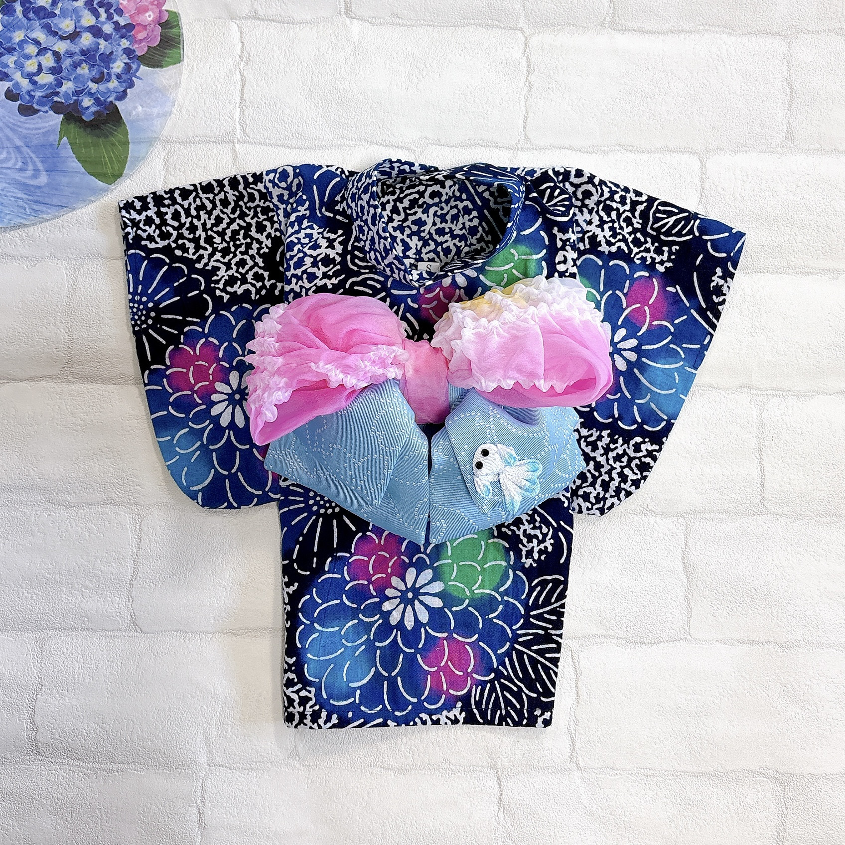 犬の浴衣✨XS 犬用本格浴衣 Vivi パープル 犬服 ゆかた