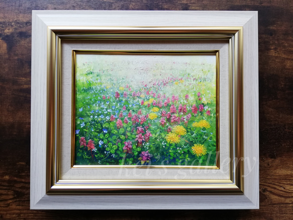 春の草花(額縁付き、油絵原画) 絵画 kei 通販 17692919｜Creema(クリーマ)