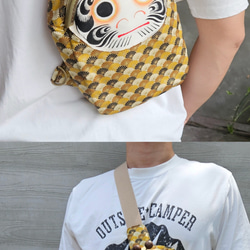 日本達摩隨身背包 金黃 斜背包 生日禮物 男生女生皆適用 第2張的照片