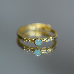 k10-3 現品16.0号 k10金 バイカラー マーキス 天然トルマリン リング