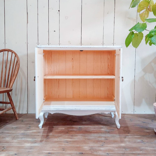 かわいい猫足テレビボード ネコ足 猫脚 白家具 姫家具 オーダーメイド