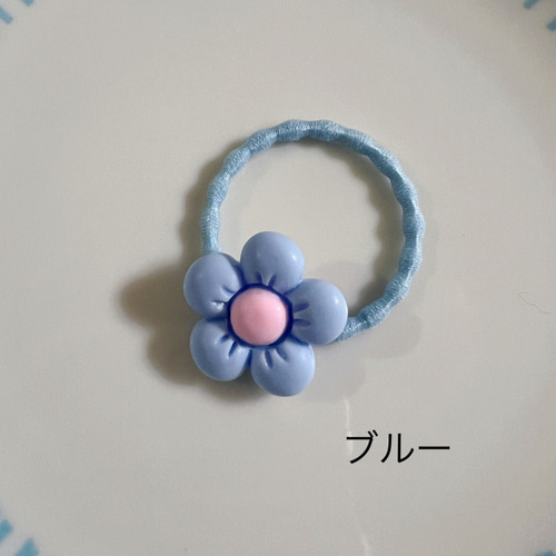 花パーツゴム フラワーヘアゴム キッズヘアゴム ハンドメイド ヘアゴム