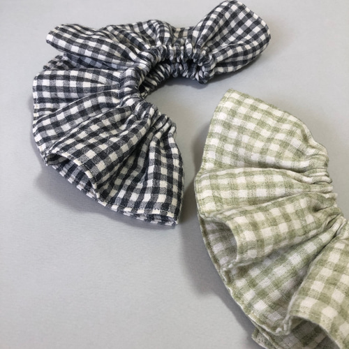 人気item♡【 gingham frill bib 】スタイ シンプル 韓国 フリルスタイ