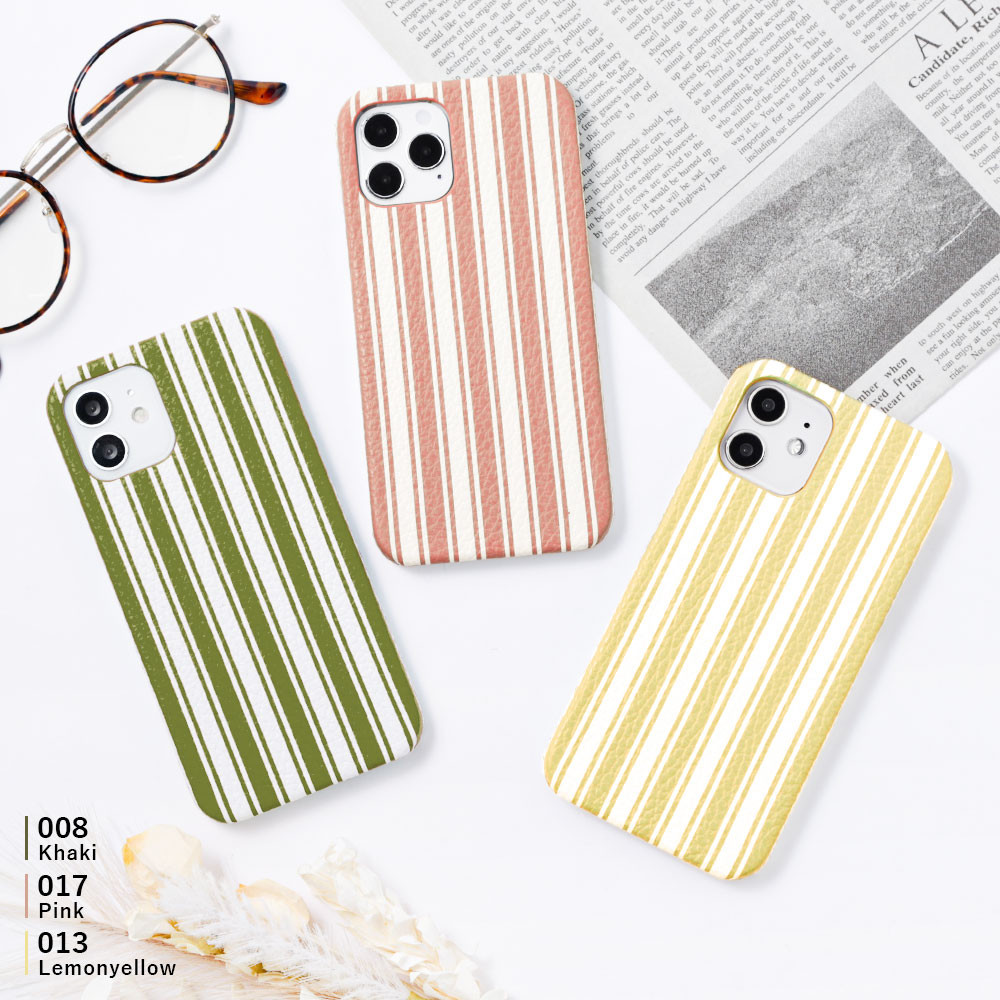 本革　ストライプ　かわいい　全機種対応　レザー　スマホケース　携帯　iPhone　Galaxy　#mm00001060