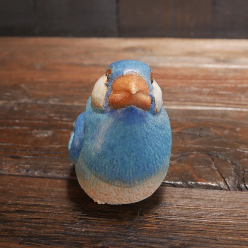 青色の文鳥 no.13 その他置物 Haneco 通販 17694220｜Creema(クリーマ)